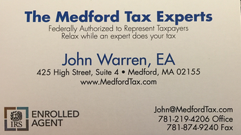 Medford Tax Experts Company Logo by John Warren in Medford MA